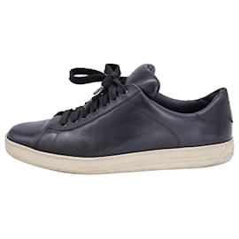 Tom Ford-Tom Ford Low Top Sneakers in Black Leather-Black