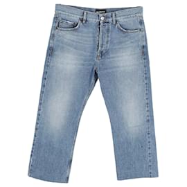 Balenciaga-Balenciaga Jeans Normal Straight Leg em Algodão Azul-Azul