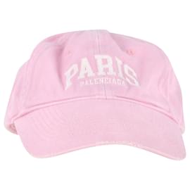 Balenciaga-Balenciaga Cities Paris Cap aus rosa Baumwolle-Pink