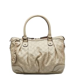 Gucci-Guccissima Leather Sukey Handbag 247902-White