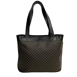 Céline-Triomphe Macadam Tote Bag-Black