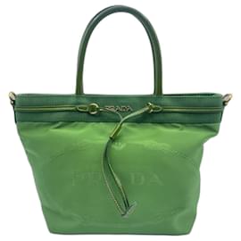 Prada-Mini Shopper-Verde,Verde claro