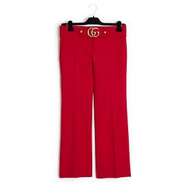 Gucci 2016 Calça Marmont Red Flared FR40 Vermelho