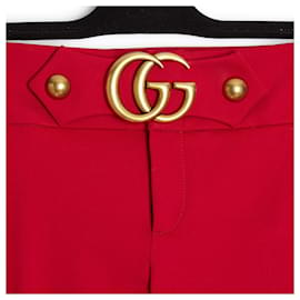 Gucci-2016 Marmont Red Flared Pants FR40-Rouge