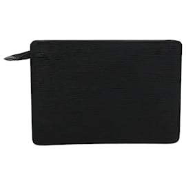 Louis Vuitton-LOUIS VUITTON Epi Pochette Homme Clutch Bag Black M52522 LV Auth 52970-Black