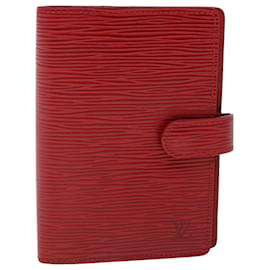 Louis Vuitton-LOUIS VUITTON Epi Agenda PM Day Planner Cover Rouge R20057 Auth LV 53801-Rouge