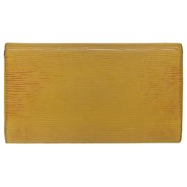 Louis Vuitton-Carteira Internacional LOUIS VUITTON Epi Porte Tresor Amarelo M63389 Autenticação de LV 54069-Amarelo