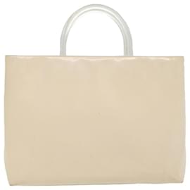Prada-PRADA Handtasche Leder Weiß Auth cl769-Weiß