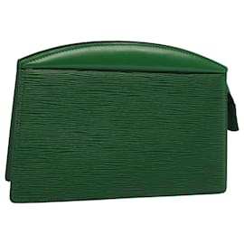 Louis Vuitton-Estuche LOUIS VUITTON Epi Trousse Crete Verde M48404 LV Auth 52969-Verde