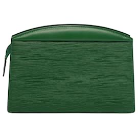 Louis Vuitton-Estuche LOUIS VUITTON Epi Trousse Crete Verde M48404 LV Auth 52969-Verde