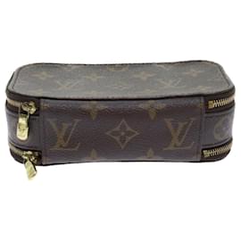 Louis Vuitton-LOUIS VUITTON Monogram Trousse Brush PM Cosmetic Pouch M47510 LV Auth 53813-Monogram