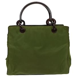Prada-PRADA Hand Bag Nylon Green Auth cl765-Green