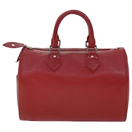 Louis Vuitton-Louis Vuitton Epi Speedy 25 Sac à Main Castillan Rouge M43017 Auth LV 53961-Autre