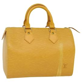 Louis Vuitton-Louis Vuitton Epi Speedy 25 Handtasche Tassili Gelb M43019 LV Auth 53602-Andere