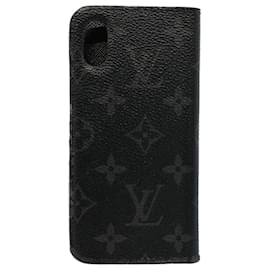 Louis Vuitton-LOUIS VUITTON Monogramm Eclipse iPhone X Cover M63446 LV Auth 52564-Andere