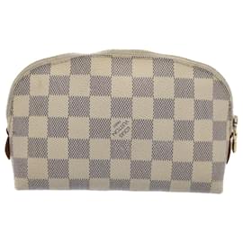 Louis Vuitton-LOUIS VUITTON Damier Azur Pochette Cosmetic PM Pouch N60024 LV Auth 53049-Other