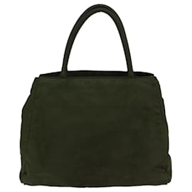Prada-PRADA Hand Bag Nylon Green Auth cl760-Green