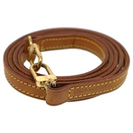 Louis Vuitton-LOUIS VUITTON Bandoulière Cuir 44.9"" Beige LV Auth 52943-Beige
