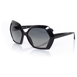 Chanel-Chanel, Lunettes de soleil hexagonales noires-Noir