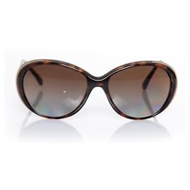 Chanel-Chanel, Oval brown sunglasses-Brown