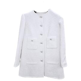 Chanel-New 2023 White Tweed Jacket-White