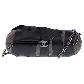 Chanel-CHANEL Tasche aus grauer Baumwolle - 101447-Grau