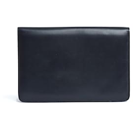 Céline-Vintage Triomphe Pocket Navy Silver Gold-Navy blue