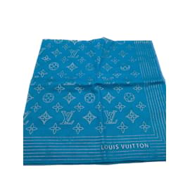 Louis Vuitton-LOUIS VUITTON Foulards T.  cotton-Bleu