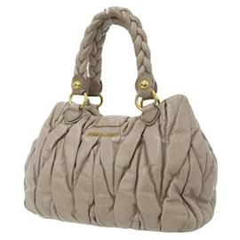 Miu Miu-Miu Miu Matelasse Coffer Shoulder Bag Leather Shoulder Bag RN0473 in Good condition-Brown