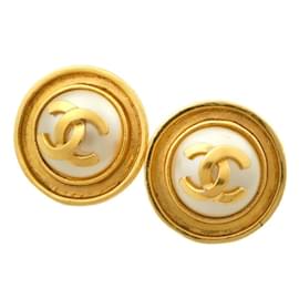 Chanel-CC Clip On Earrings 95P-Golden