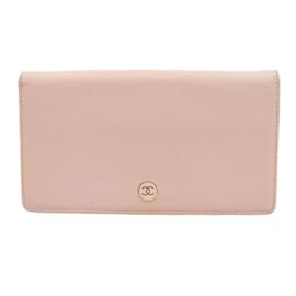 Chanel-Leather Bifold Wallet A20904-Pink