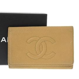 Chanel-CC Caviar 6 key holder-Brown
