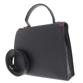 Yves Saint Laurent-Yves Saint Laurent Diamond Cut Leather Handbag Leather Handbag in Excellent condition-Black