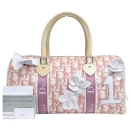 Dior-Oblique Canvas Girly Mini Boston Bag-Pink