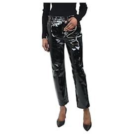 Rag & Bone-Pantalón recto de charol negro - talla W26-Negro