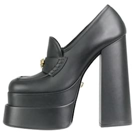 Versace-Black Aevitas platform loafers - size EU 37-Black
