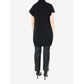 Autre Marque-Black open-front sleeveless cashmere cardigan - size UK 8-Black