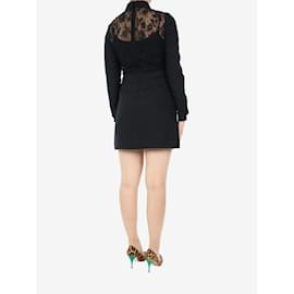 Valentino-Black lace-detailed dress - size IT 40-Black