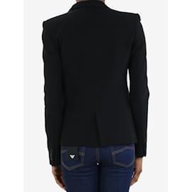 Theory-Black padded-shoulder blazer - size US 0-Black