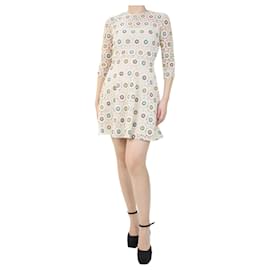 Christian Dior-Cream crochet embroidered dress - size UK 8-Cream