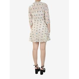 Christian Dior-Cream crochet embroidered dress - size UK 8-Cream