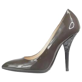 Bottega Veneta-Sapatos de couro envernizado marrom - tamanho UE 35.5-Marrom