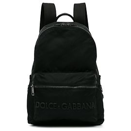 Dolce & Gabbana Zaino Dolce&Gabbana in nylon nero con logo Nero