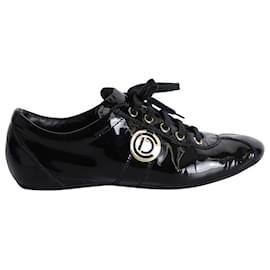Dior-Dior Low-Top Sneakers in Black Patent Leather-Black