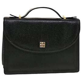 Givenchy-GIVENCHY Handtasche Leder Schwarz Auth bs5525-Schwarz