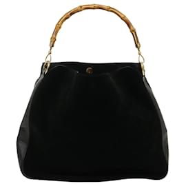 Autre Marque-GUCCI Bamboo Shoulder Bag Leather Suede Brown Auth ki1821-Brown