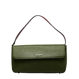Burberry-Leather Shoulder Bag-Red