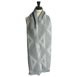 DIOR Wool stole Diamond collection new gray TU Grey