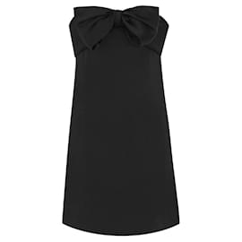 Saint Laurent-SAINT LAURENT Strapless satin minidress-Black