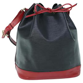 Louis Vuitton-LOUIS VUITTON Epi Noe Shoulder Bag bicolor Black Red M44017 LV Auth 53842-Black,Red